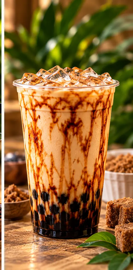 Vaso de Brûlée de Azúcar con vetas de azúcar morena